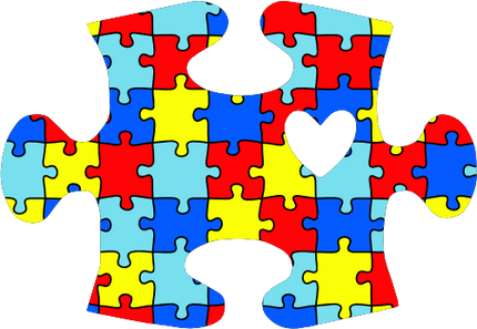 (046-02-F) Puzzle Piece Autism Puzzle Pattern