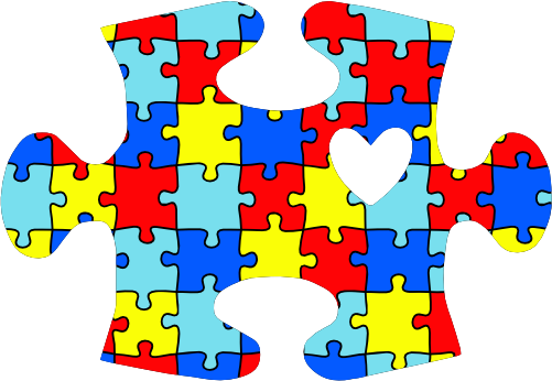 (s046-2-F) Puzzle Piece Autism Puzzle Pattern