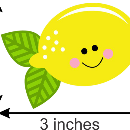 Sale Happy Face Lemon Matte Iron-On Transfer