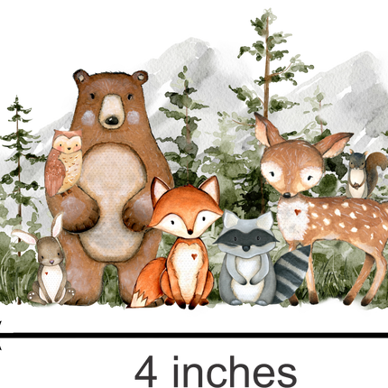 Sale Forest Woodland Animals Iron-On Transfer