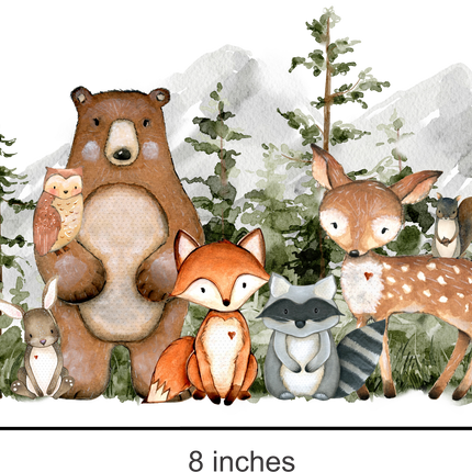 Sale Forest Woodland Animals Iron-On Transfer