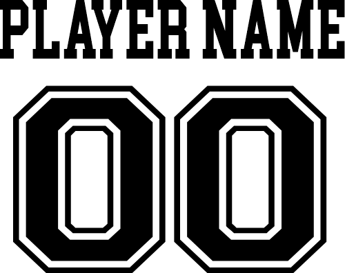 (cpn-1) College Block Collegiate Heavy Player Name & Number