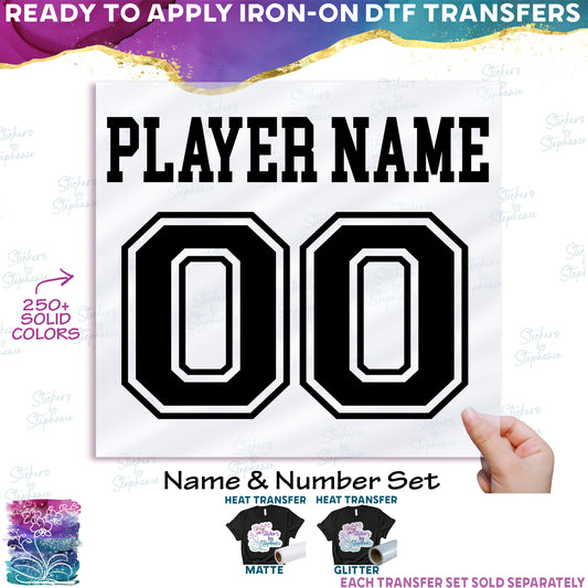 (cpn-003-M) Custom Block Player Name & Outline Number Set