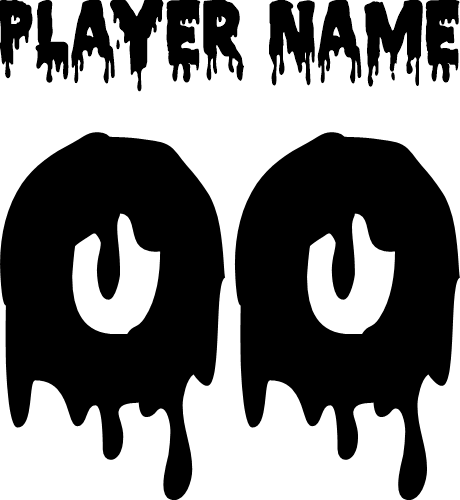 (cpn-2) Pieces Nifi Dripping Custom Player Name & Number