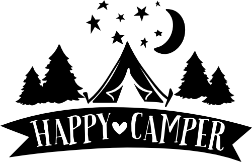 (228-06) Happy Camper, Camper, Tent