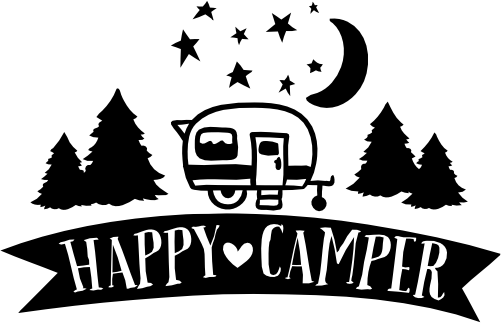 (228-06) Happy Camper, Camper, Tent