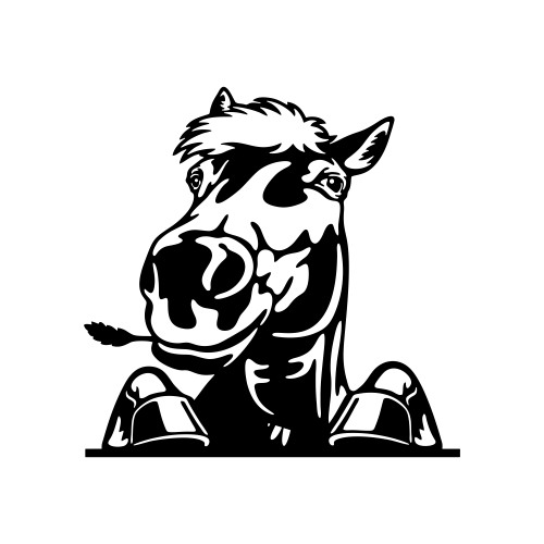 (s356-02-1V) Peeking Horse