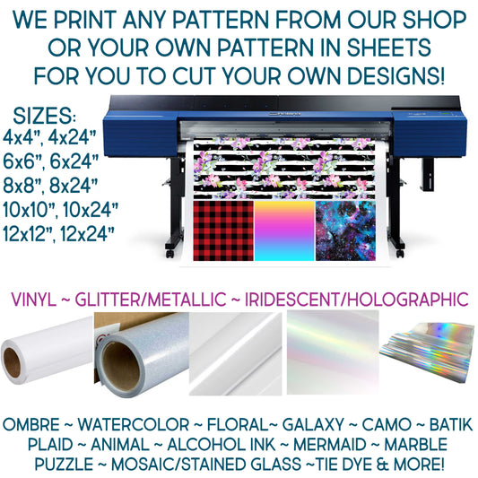 (c004) Printed Pattern Sheets 2k+ Options or Create your Own!