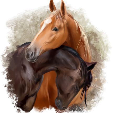 (s109-3-H)  Watercolor Horse