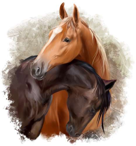 (s109-3-H)  Watercolor Horse