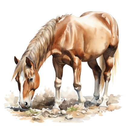 (s398-1-1U)  Watercolor Horse