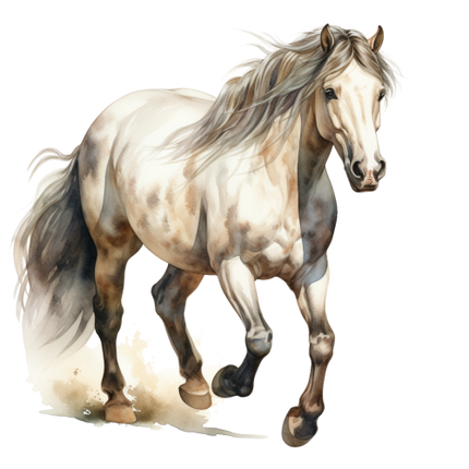 (s398-1-1M)  Watercolor Horse