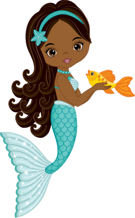 (198-06) African American Mermaid Goldfish