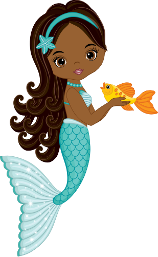 (198-06) African American Mermaid Goldfish