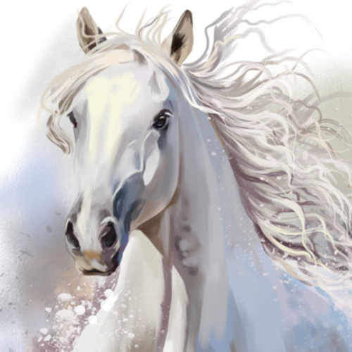 (s109-3-P)  Watercolor Horse