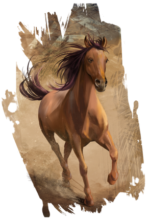 (s109-3-E)  Watercolor Horse