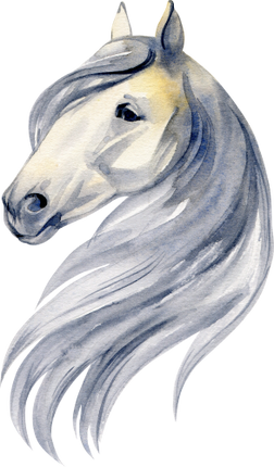 (s100-2-E)  Watercolor Horse