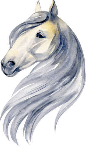 (s100-2-E)  Watercolor Horse