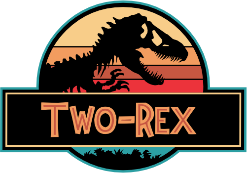 (244-07-C14) Retro Jurassic Family Dinosaur Custom