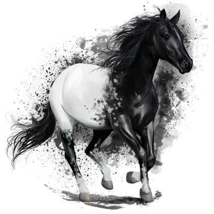 (s109-3-K)  Watercolor Horse