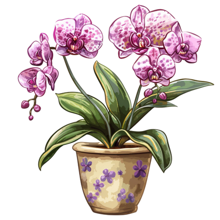 (125-03) Potted Orchids