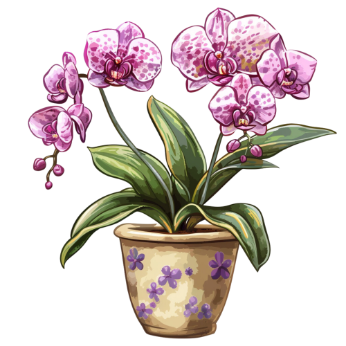 (125-03) Potted Orchids