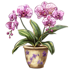 (125-03) Potted Orchids