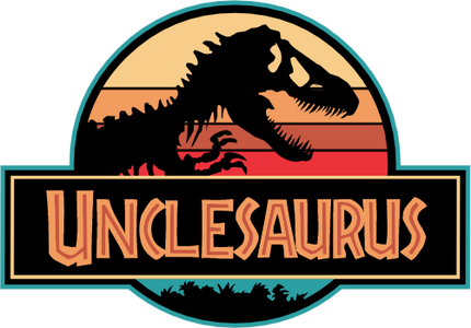 (244-07-C14) Retro Jurassic Family Dinosaur Custom