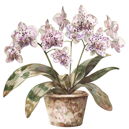 (125-03) Potted Orchids