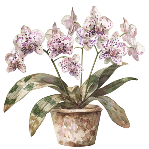 (125-03) Potted Orchids