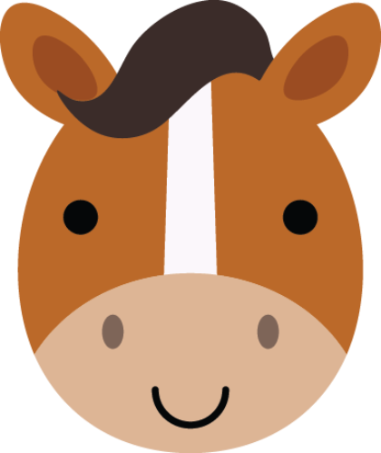 (s169-15-A) Cartoon Horse Head
