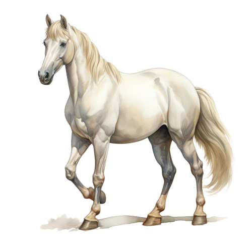 (s398-1-1K)  Watercolor Horse