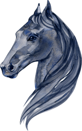 (s100-2-G)  Watercolor Horse