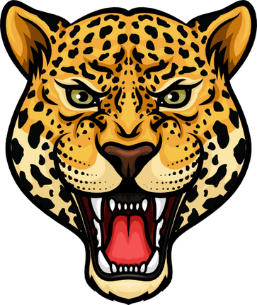 (s145-01-4A) Leopard Jaguar Mascot