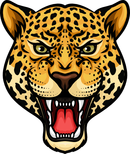 (s145-01-4A) Leopard Jaguar Mascot