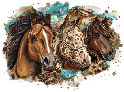 (s346-1-1N)  Watercolor 3  Horses
