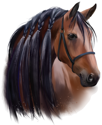 (s109-3-C)  Watercolor Horse