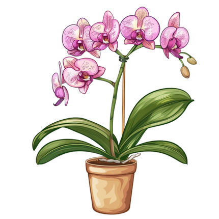 (125-03) Potted Orchids