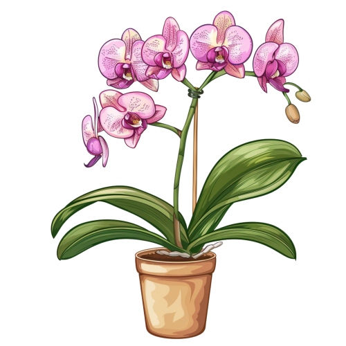(125-03) Potted Orchids