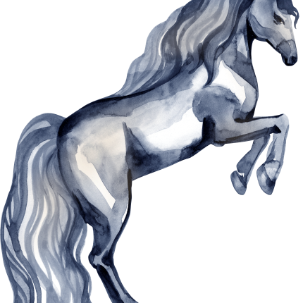 (s100-2-J)  Watercolor Horse