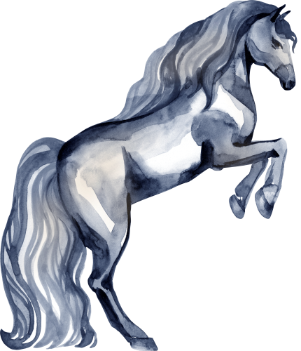 (s100-2-J)  Watercolor Horse