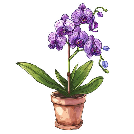 (125-03) Potted Orchids