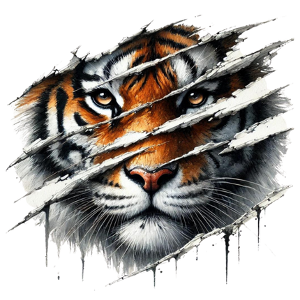 (s145-02-1) Peeking Mascots Tiger