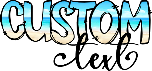 (204-02-B) Beach Letters Custom Text