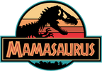 (244-07-C14) Retro Jurassic Family Dinosaur Custom
