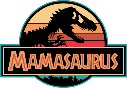(244-07-C14) Retro Jurassic Family Dinosaur Custom