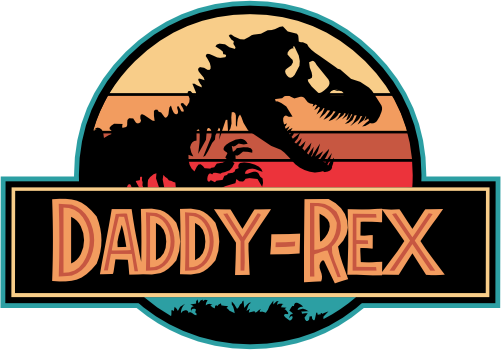 (244-07-C14) Retro Jurassic Family Dinosaur Custom
