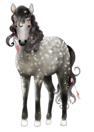 (s100-2-B)  Watercolor Horse Dapple Gary