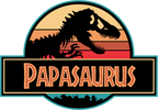 (244-07-C14) Retro Jurassic Family Dinosaur Custom