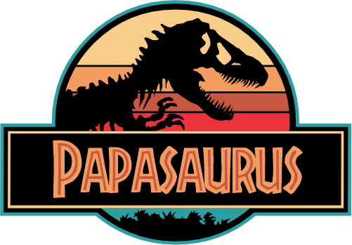 (244-07-C14) Retro Jurassic Family Dinosaur Custom